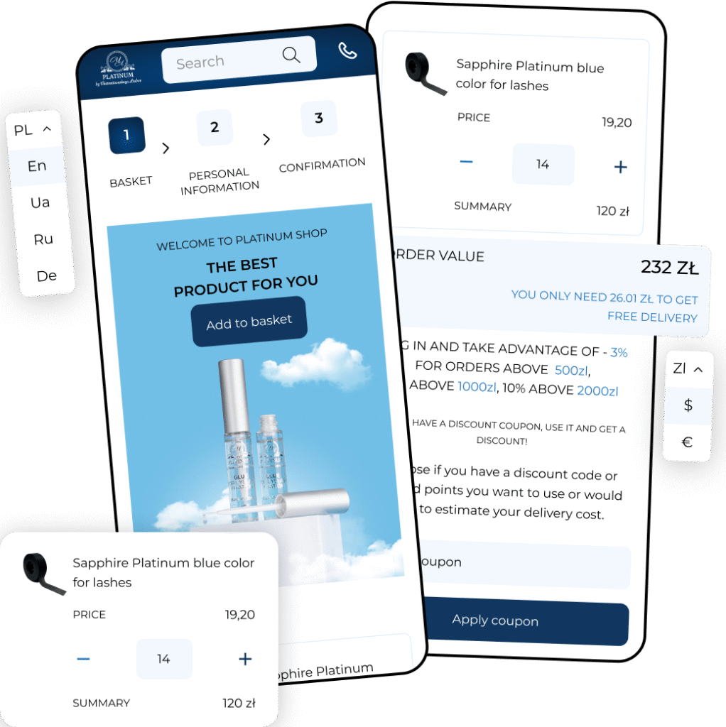 Multilingual support and markets
