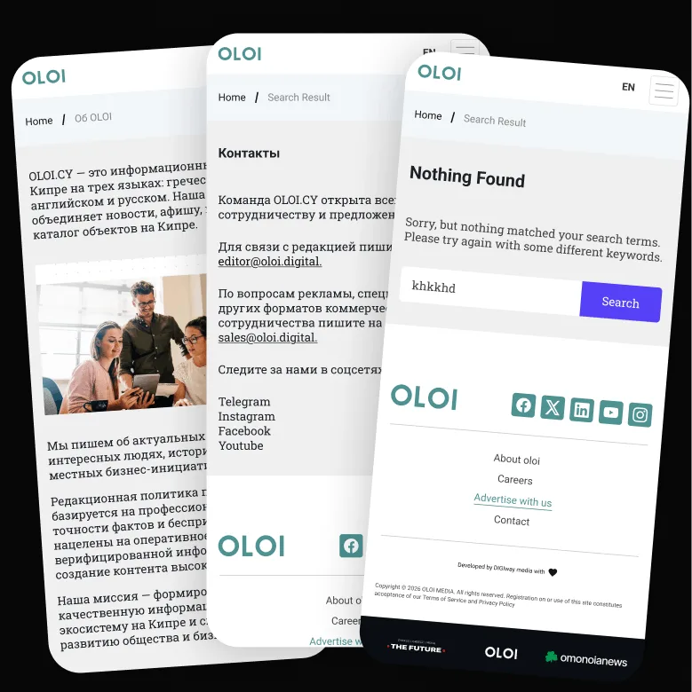 Dynamic Ad Engine Infrastructure — OLOI.CY by DigiWay