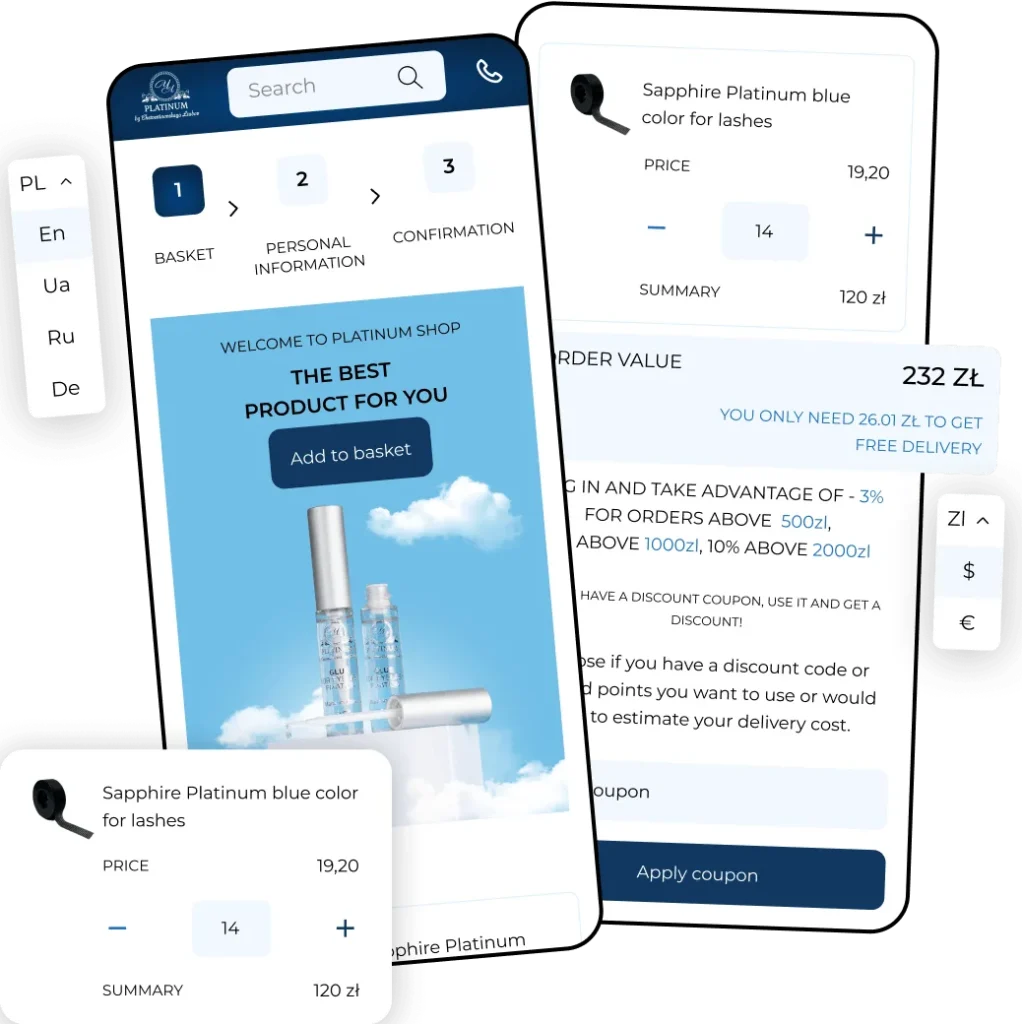 Multilingual support and markets
